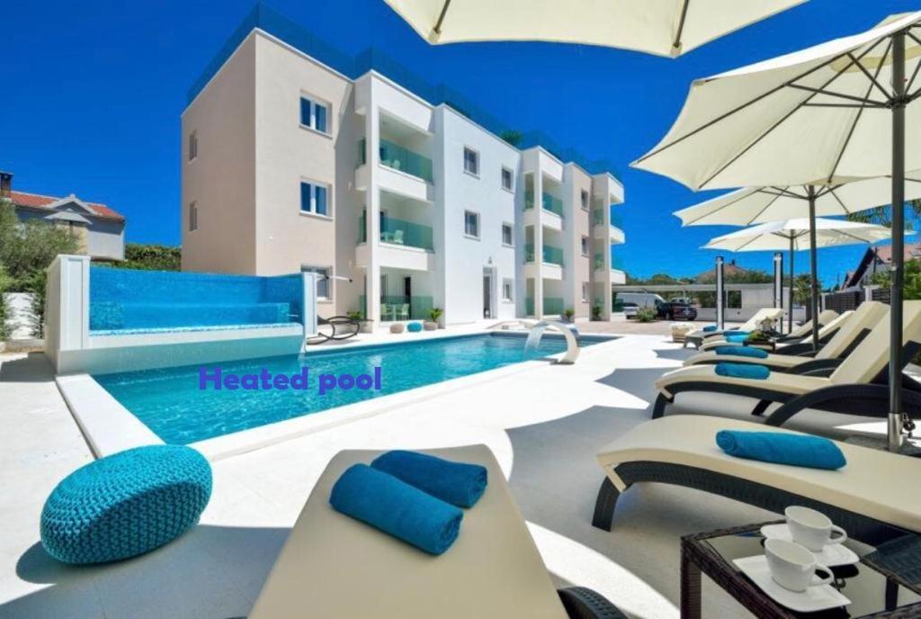 Luxury Apartment Arta-2 With Heated Pool And Jacuzzi Bibinje Eksteriør bilde
